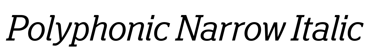 Polyphonic Narrow Italic
